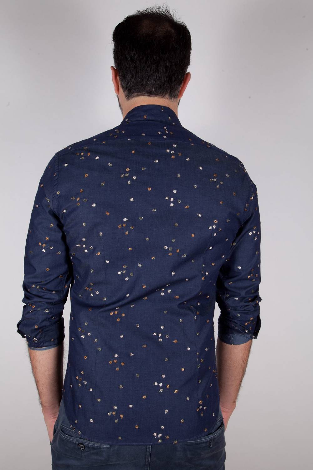 Poggianti Camicia in Denim con ricami PISA-62-607 Soddisfazione Garantita
