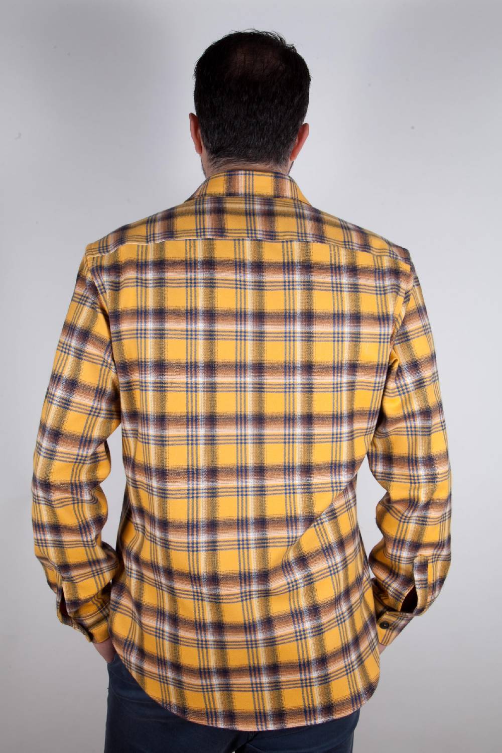 Poggianti Camicia in flanella a quadri LONDA-66-632 Qualità Garantita