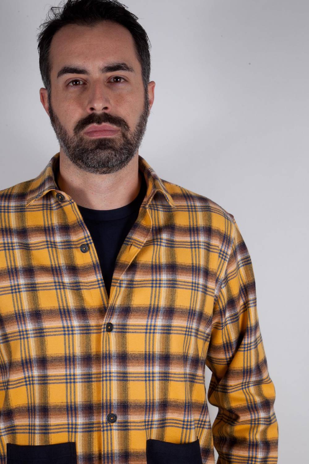 Poggianti Camicia in flanella a quadri LONDA-66-632 Qualità Garantita
