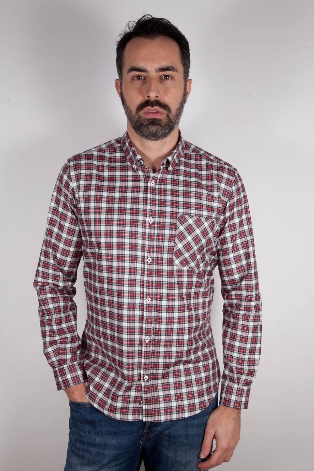 Poggianti Camicia a quadri con tasca ARDENZA-64-574-01 Affare Del Giorno
