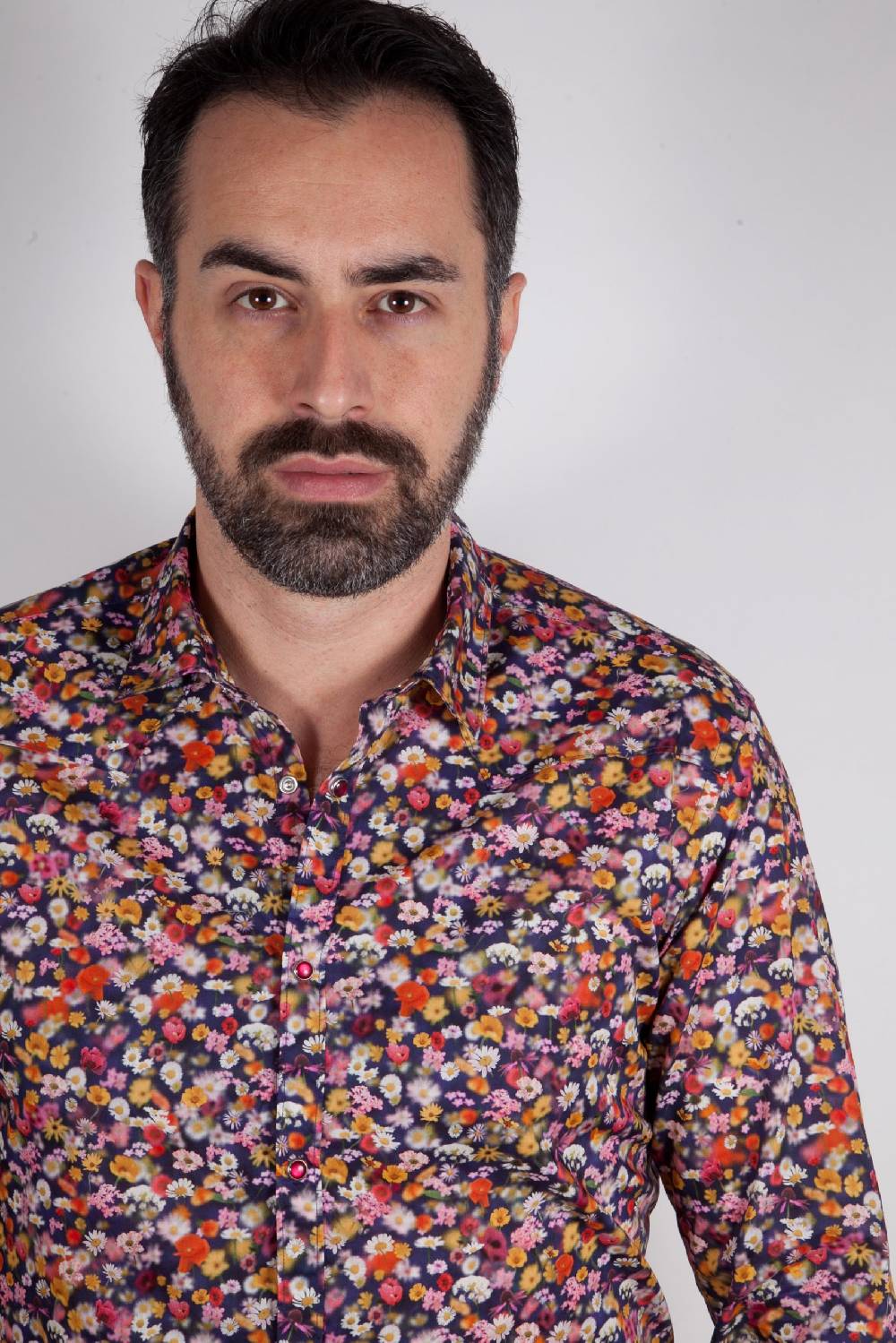 Poggianti Camicia con stampa floreale PRUNO-66-556-01 Presa