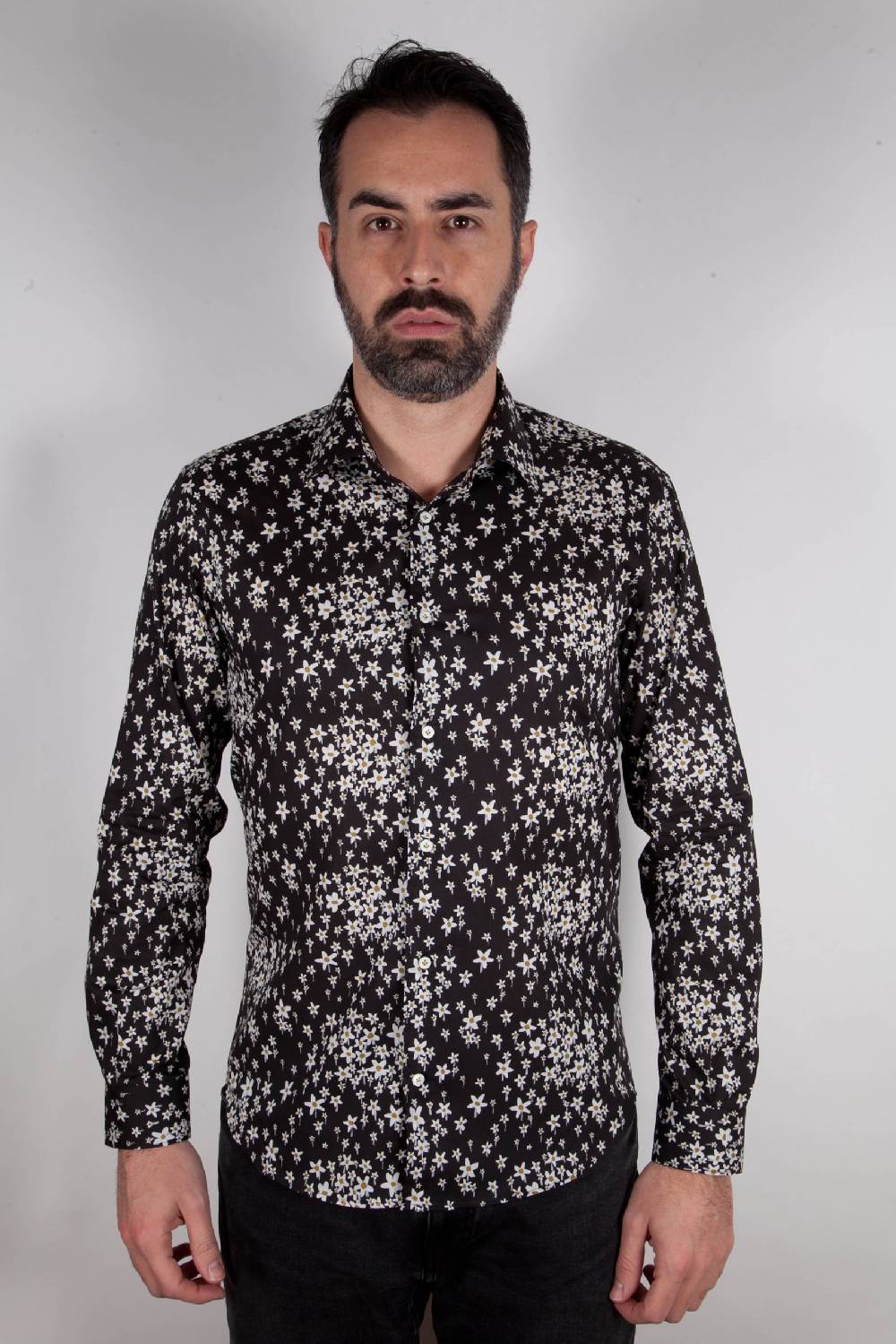 Poggianti Camicia con stampa floreale FIRENZE-UBBF-555-02 Sconto
