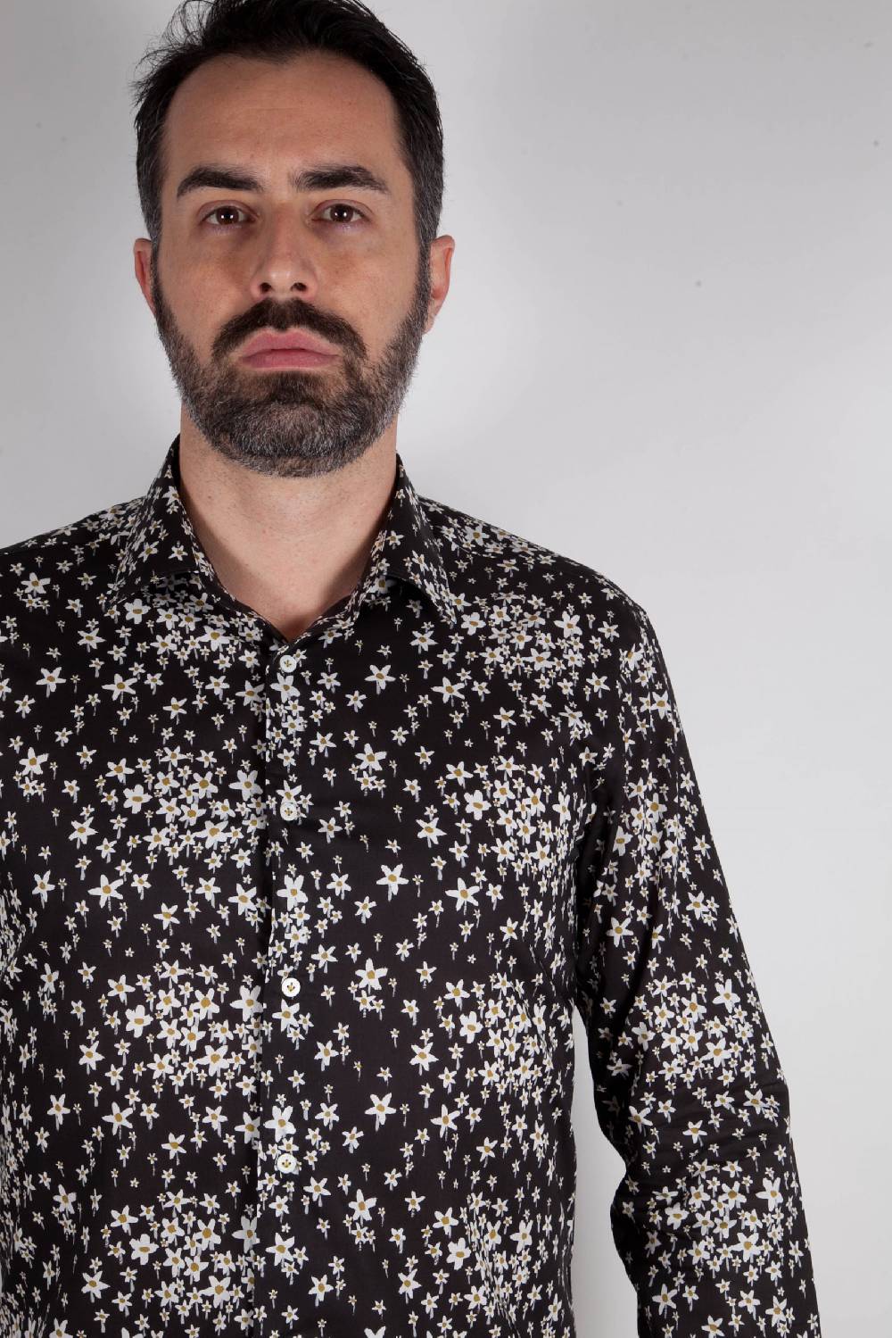 Poggianti Camicia con stampa floreale FIRENZE-UBBF-555-02 Sconto