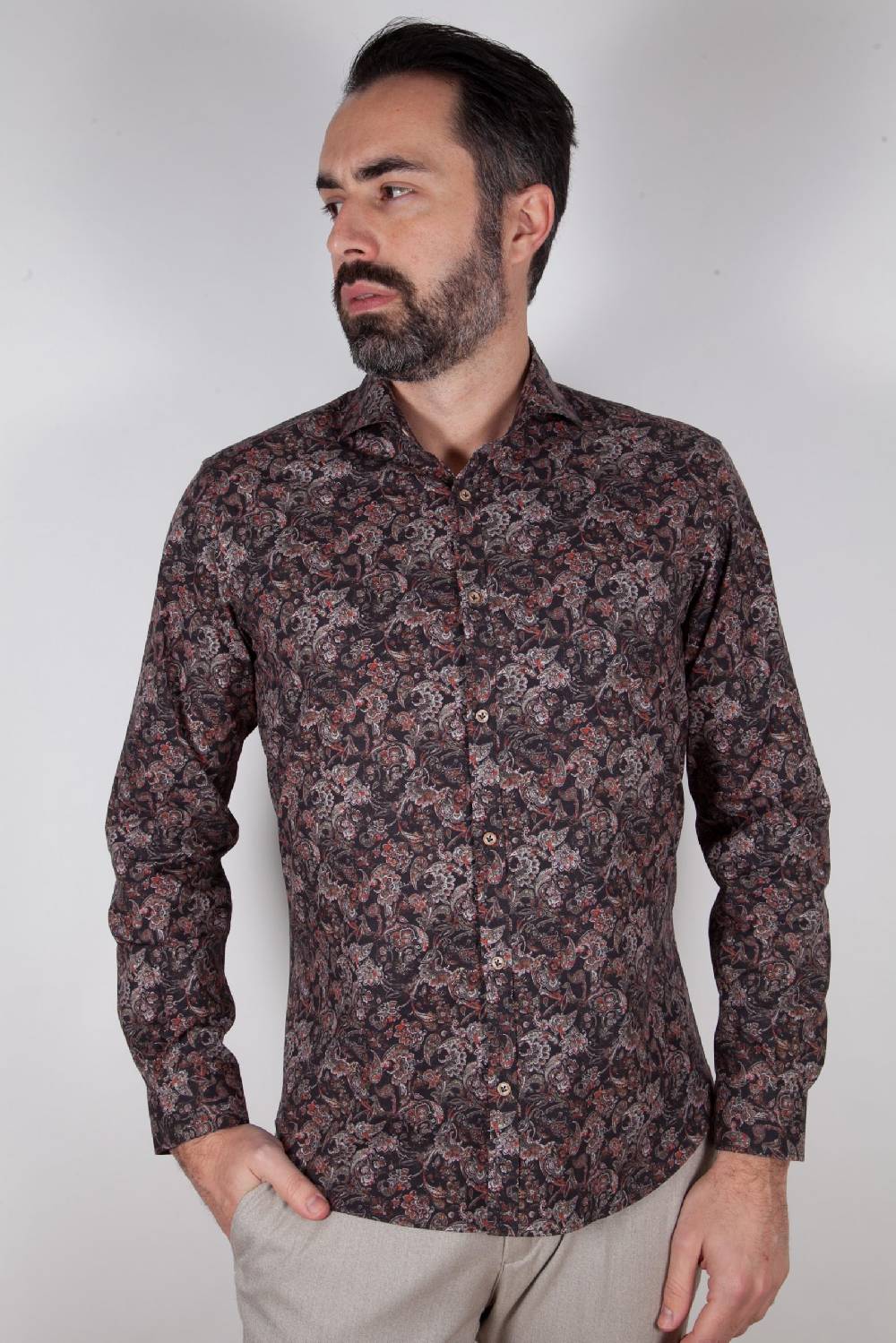 Poggianti Camicia con stampa PISA-31F-549-01 Offerta