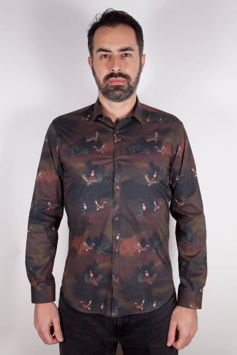 Poggianti Camicia con stampa PISA-73-548-01 Economico
