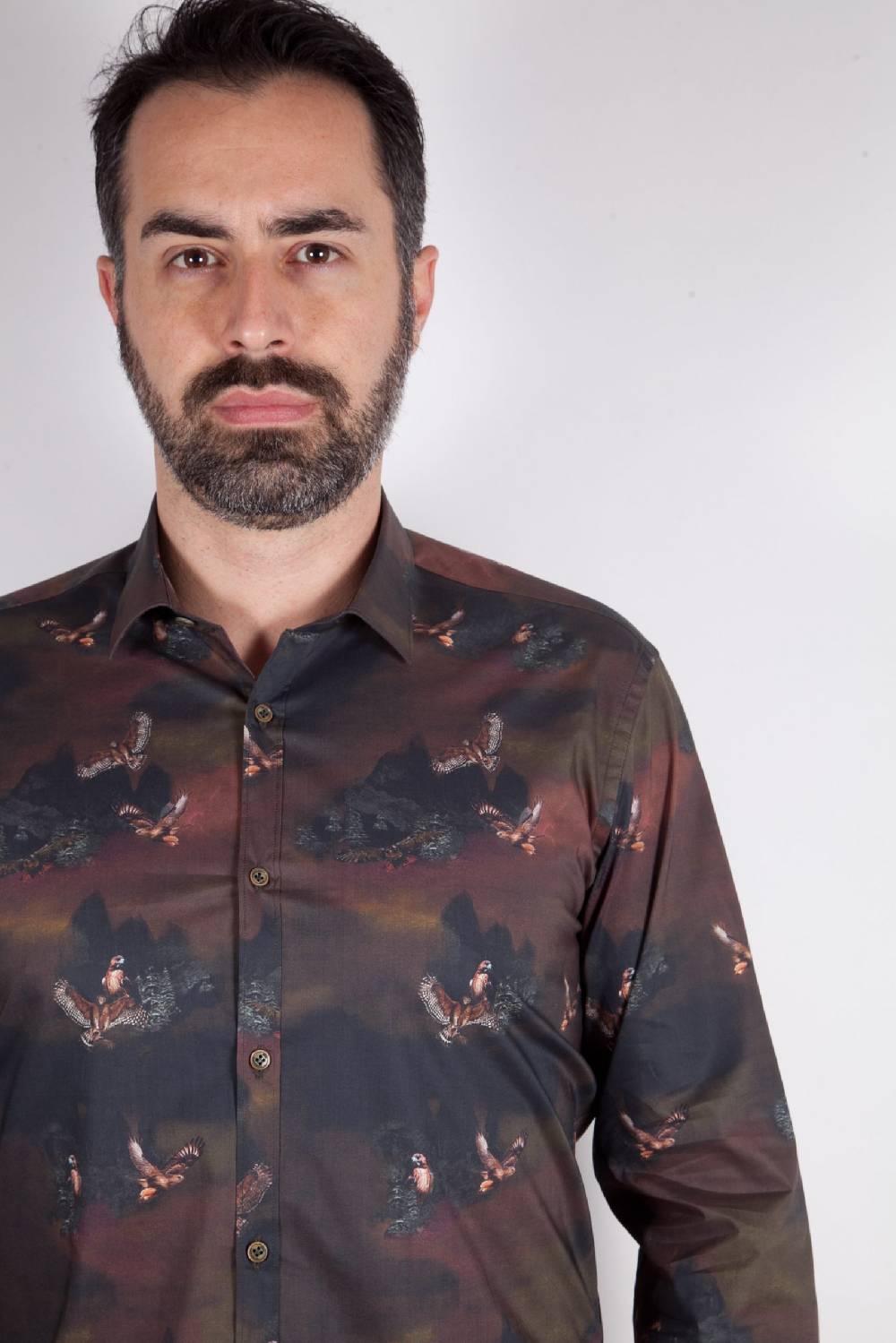 Poggianti Camicia con stampa PISA-73-548-01 Economico