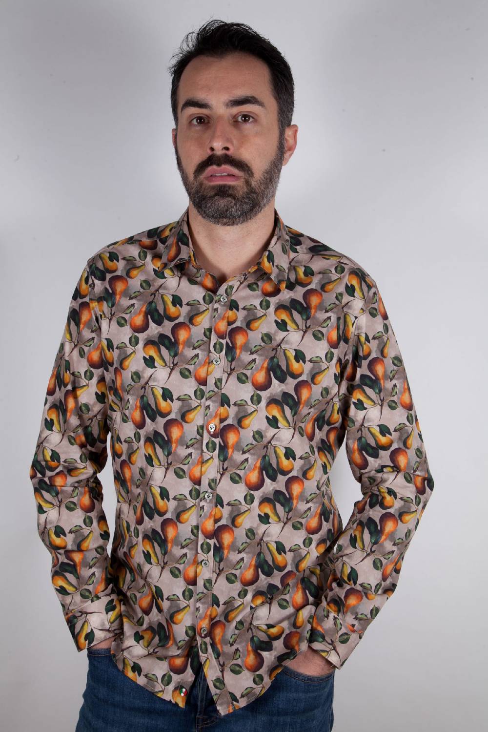 Poggianti Camicia con stampa frutta PISA-66F-536-01 Online
