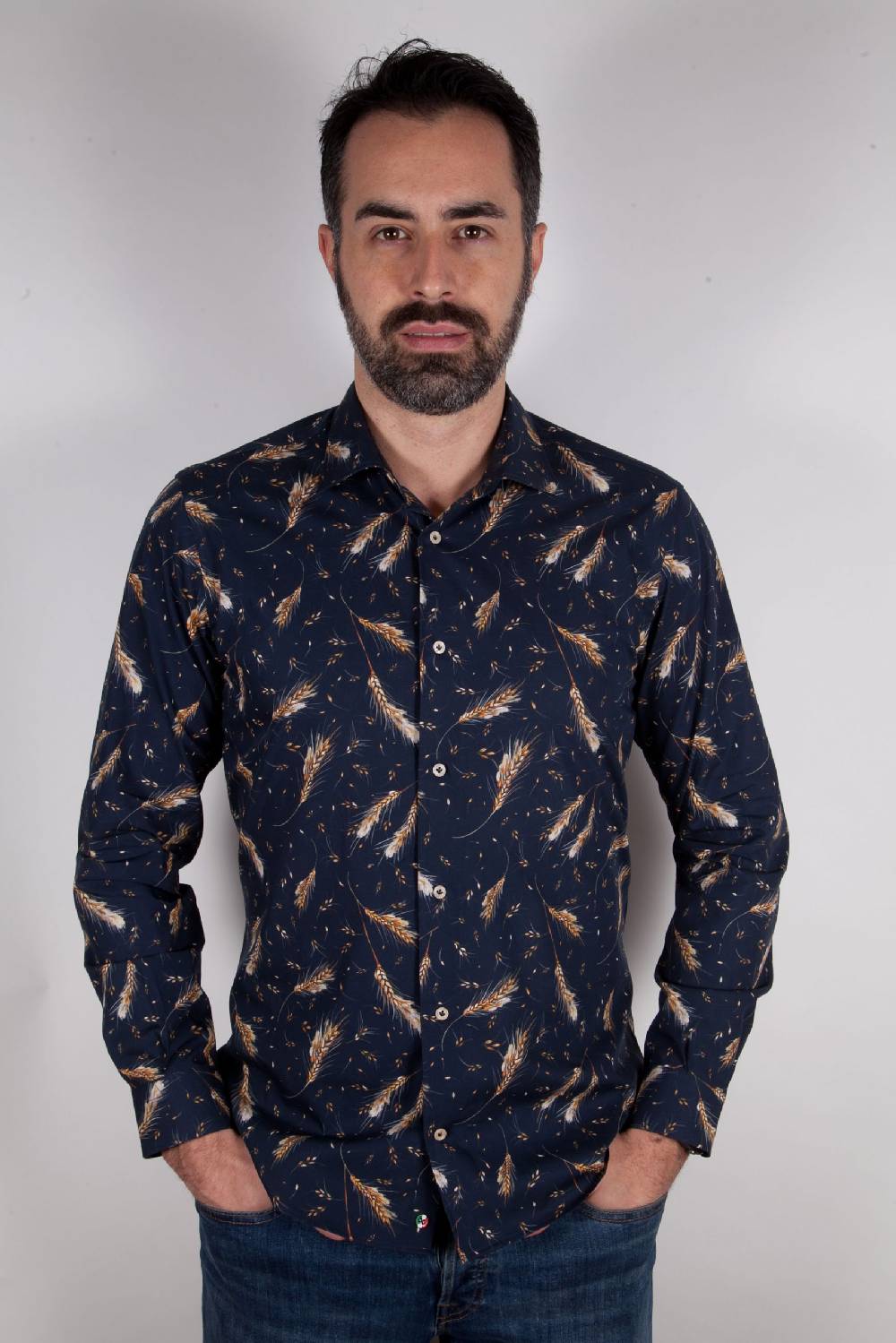 Poggianti Camicia con stampa FIRENZE-95F-533-01 Outlet