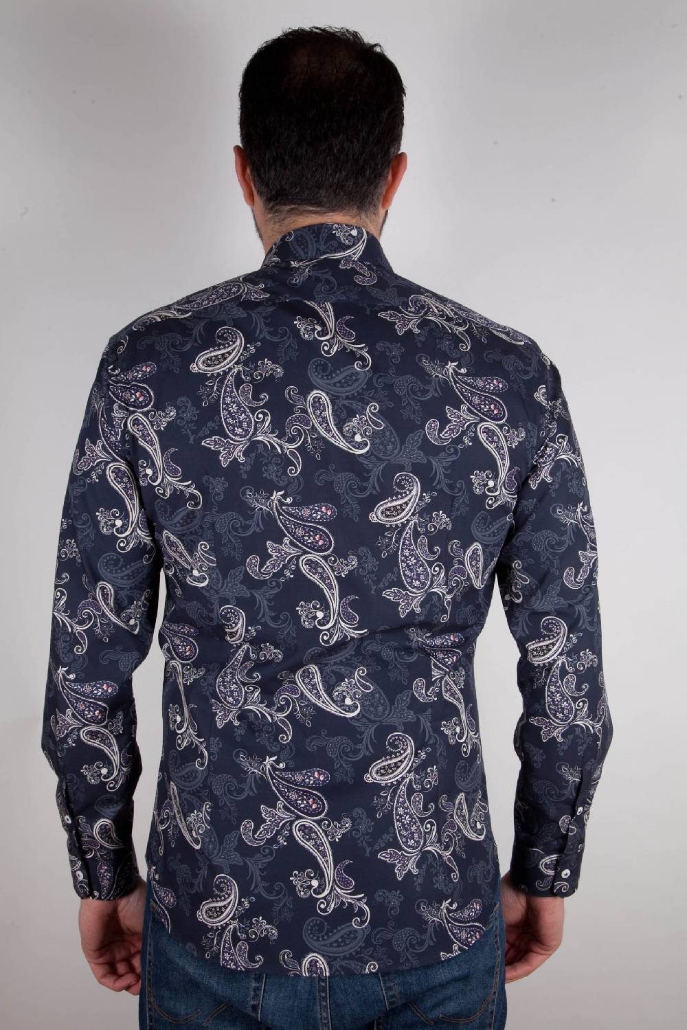 Poggianti Camicia con stampa cachemire FIRENZE-73-531-01 Saldi