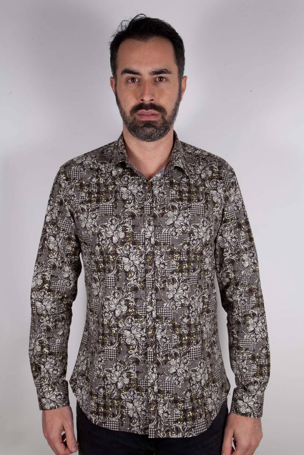 Poggianti Camicia con stampa camouflage PISA-UBB-528-01 Offerte
