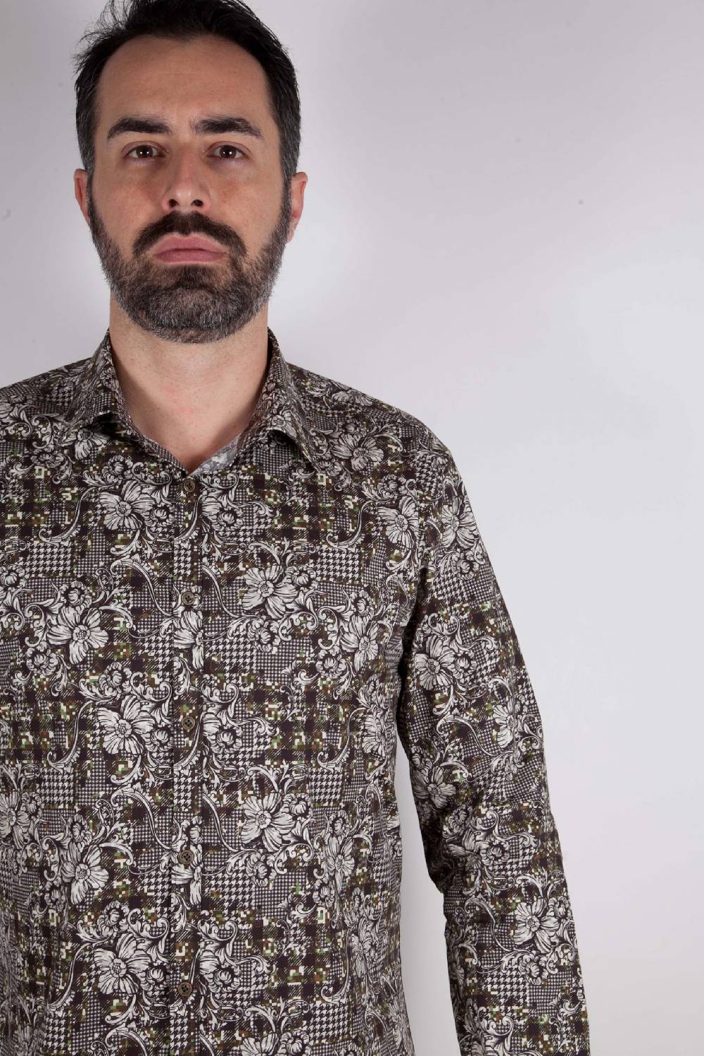 Poggianti Camicia con stampa camouflage PISA-UBB-528-01 Offerte