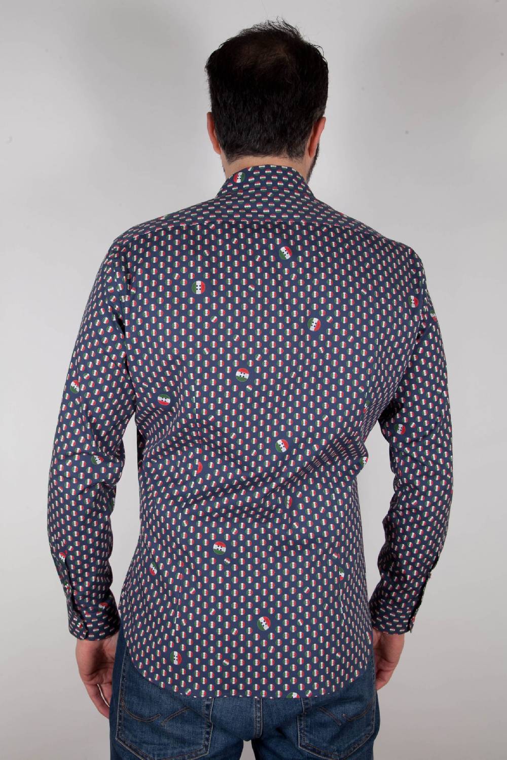 Poggianti Camicia con stampa PISA-31F-524-01 Vendita Calda