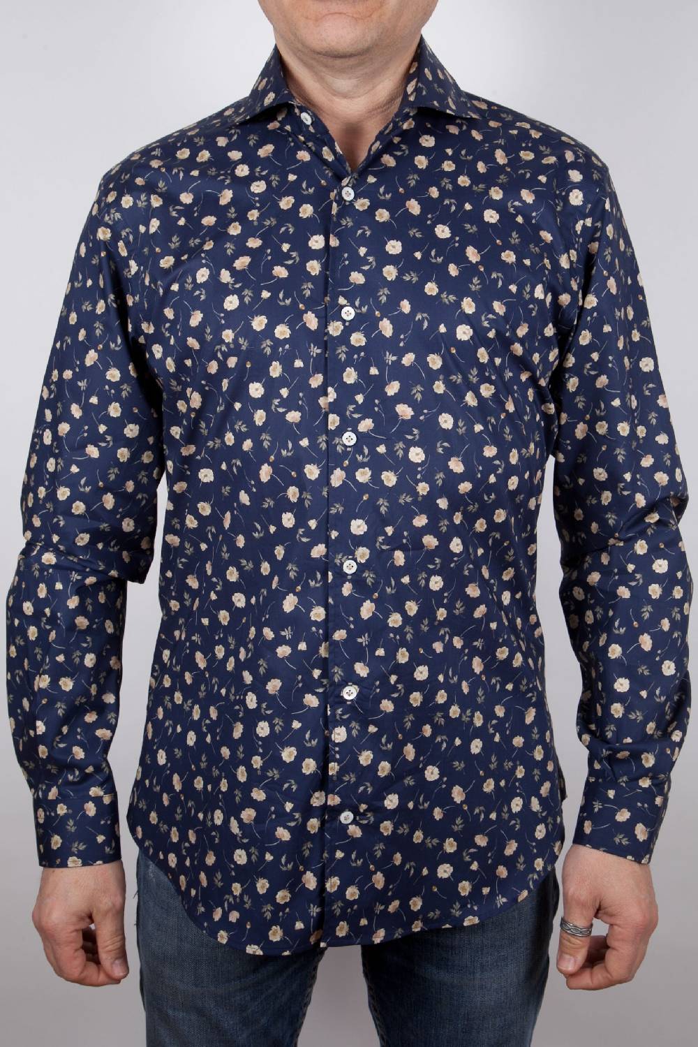 Poggianti Camicia con stampa FIRENZE-31F-521-03 Vendita Economica