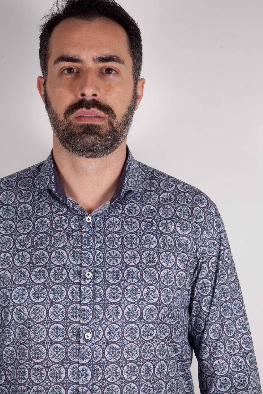 Poggianti Camicia con stampa AREZZO-65-514-01 I Più Venduti