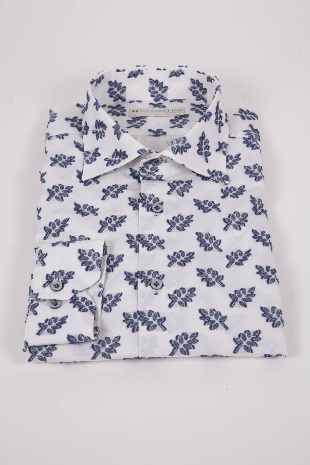 Poggianti Camicia Fil Coupe Collo Italiano FIRENZE-61-507-01 Negozio