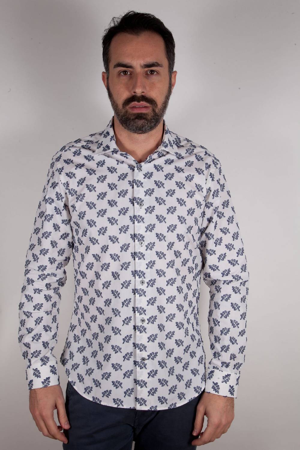 Poggianti Camicia Fil Coupe Collo Italiano FIRENZE-61-507-01 Negozio