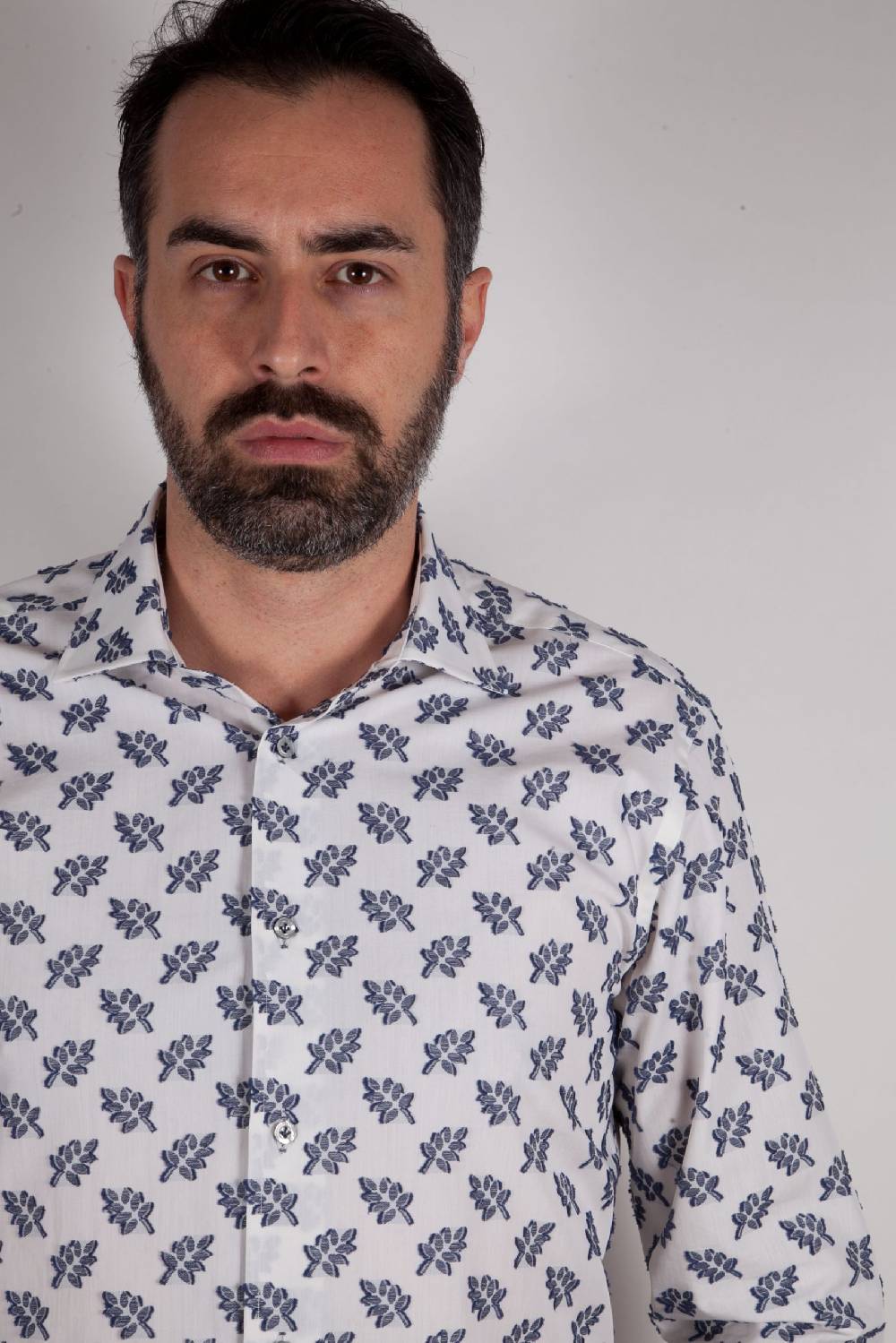 Poggianti Camicia Fil Coupe Collo Italiano FIRENZE-61-507-01 Negozio