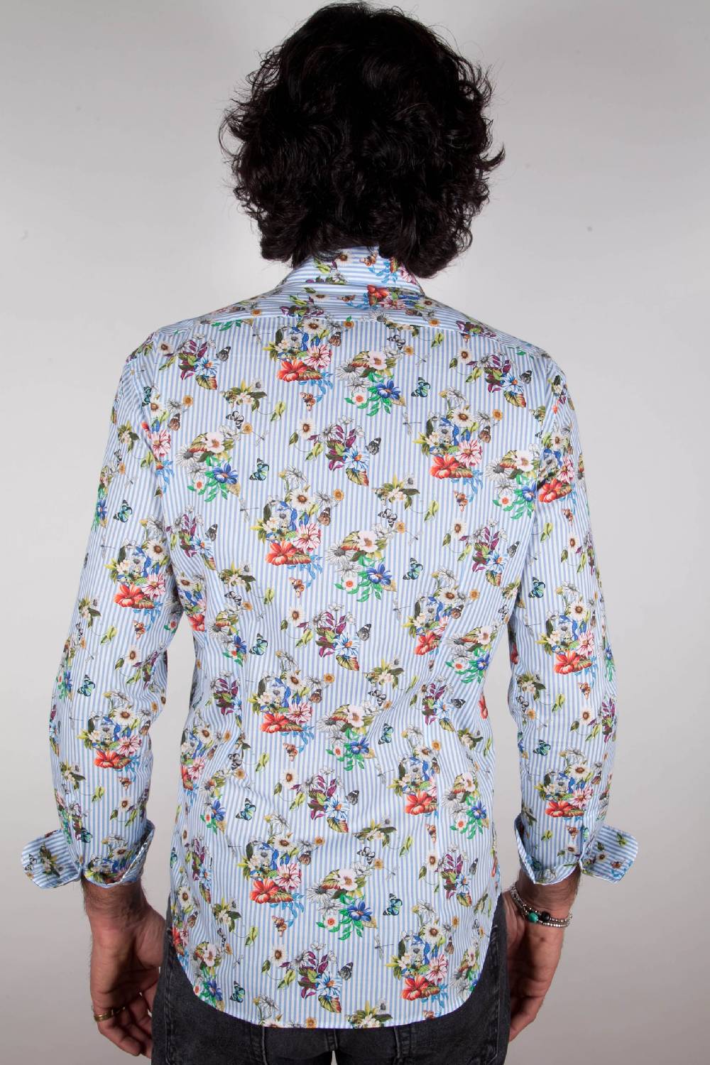 Poggianti Camicia Fantasia Collo francese 329-01 Moda