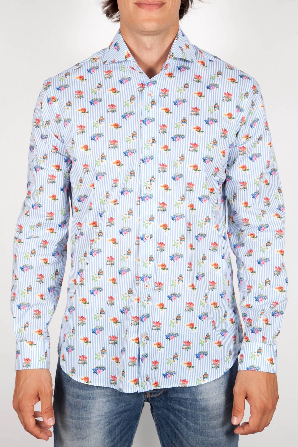 Poggianti Camicia Fantasia Collo francese 329-02 Italy