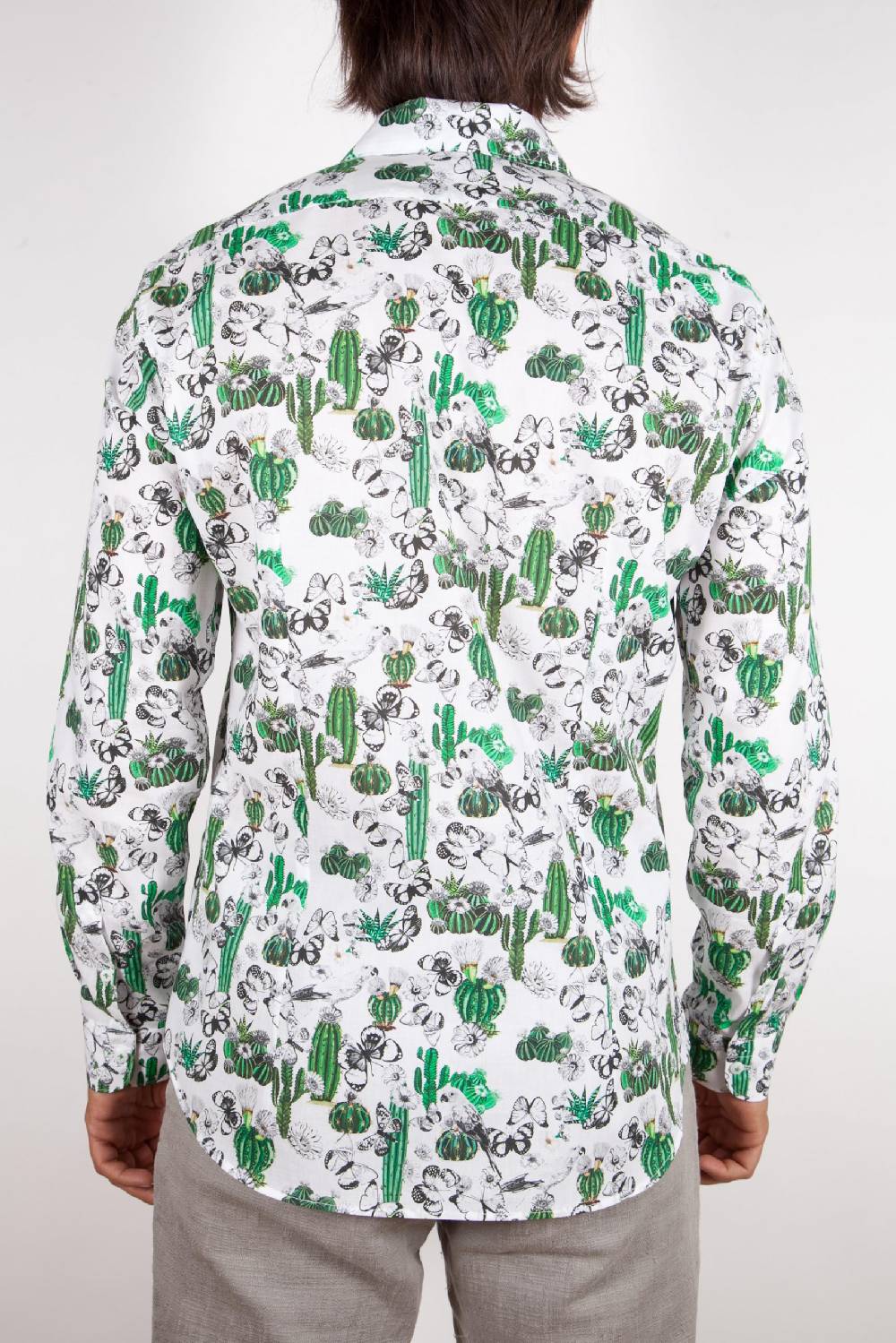 Poggianti Camicia Fantasia Collo Francese 349-02 Cyber Monday