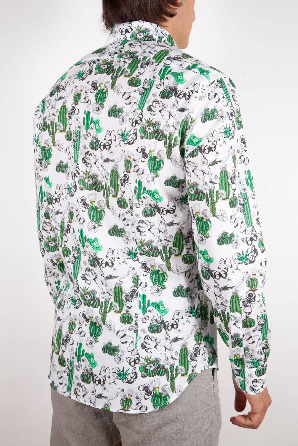 Poggianti Camicia Fantasia Collo Francese 349-02 Cyber Monday