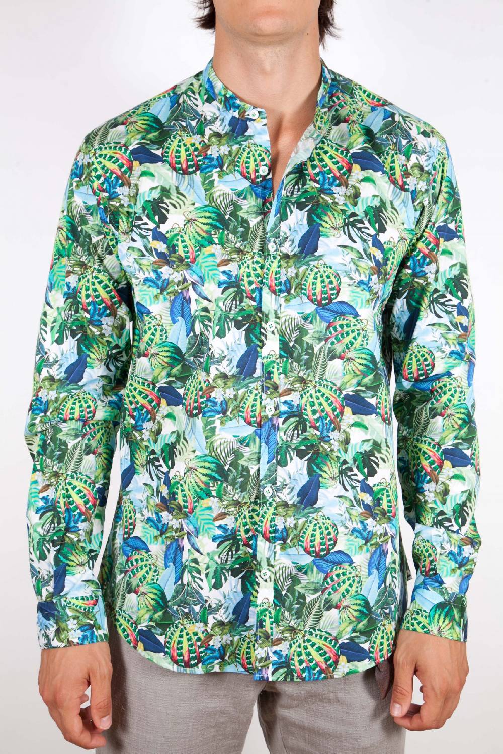 Poggianti Camicia Fantasia Collo Morbido Multicolor 363 Negozi Online