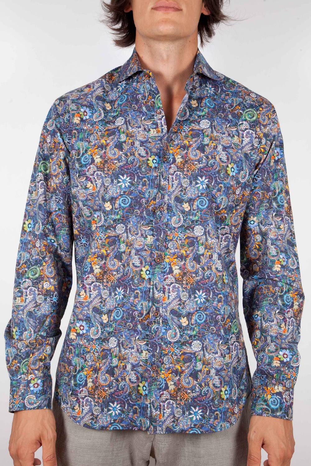 Poggianti Camicia Fantasia Collo Morbido Multicolor Acquista Ora