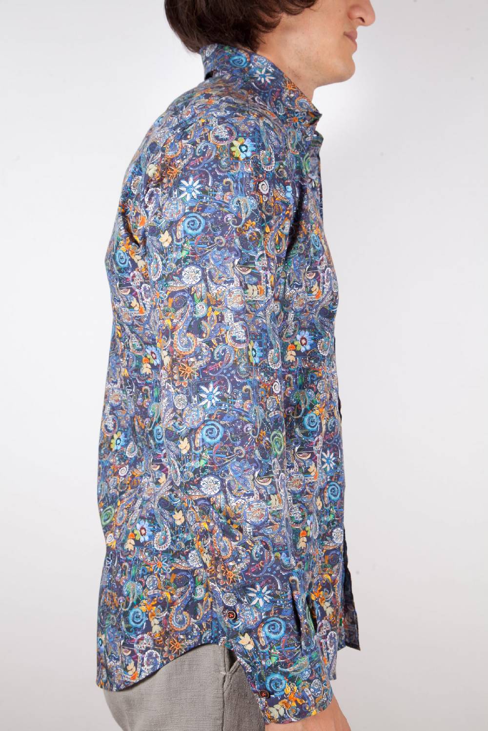 Poggianti Camicia Fantasia Collo Morbido Multicolor Acquista Ora