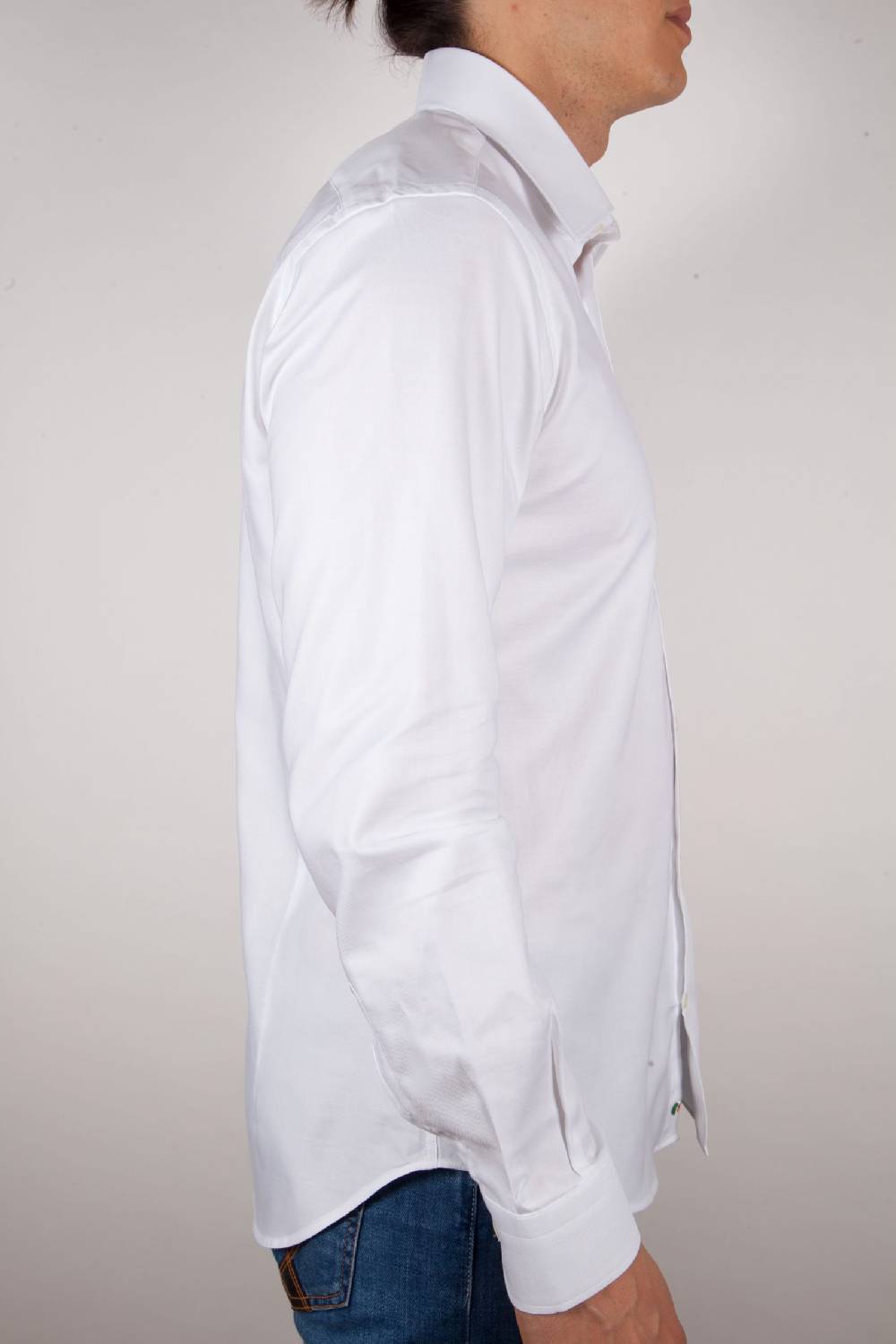 Poggianti Camicia Bianca Oxford Collo Italiano C06-1 Consegna Veloce