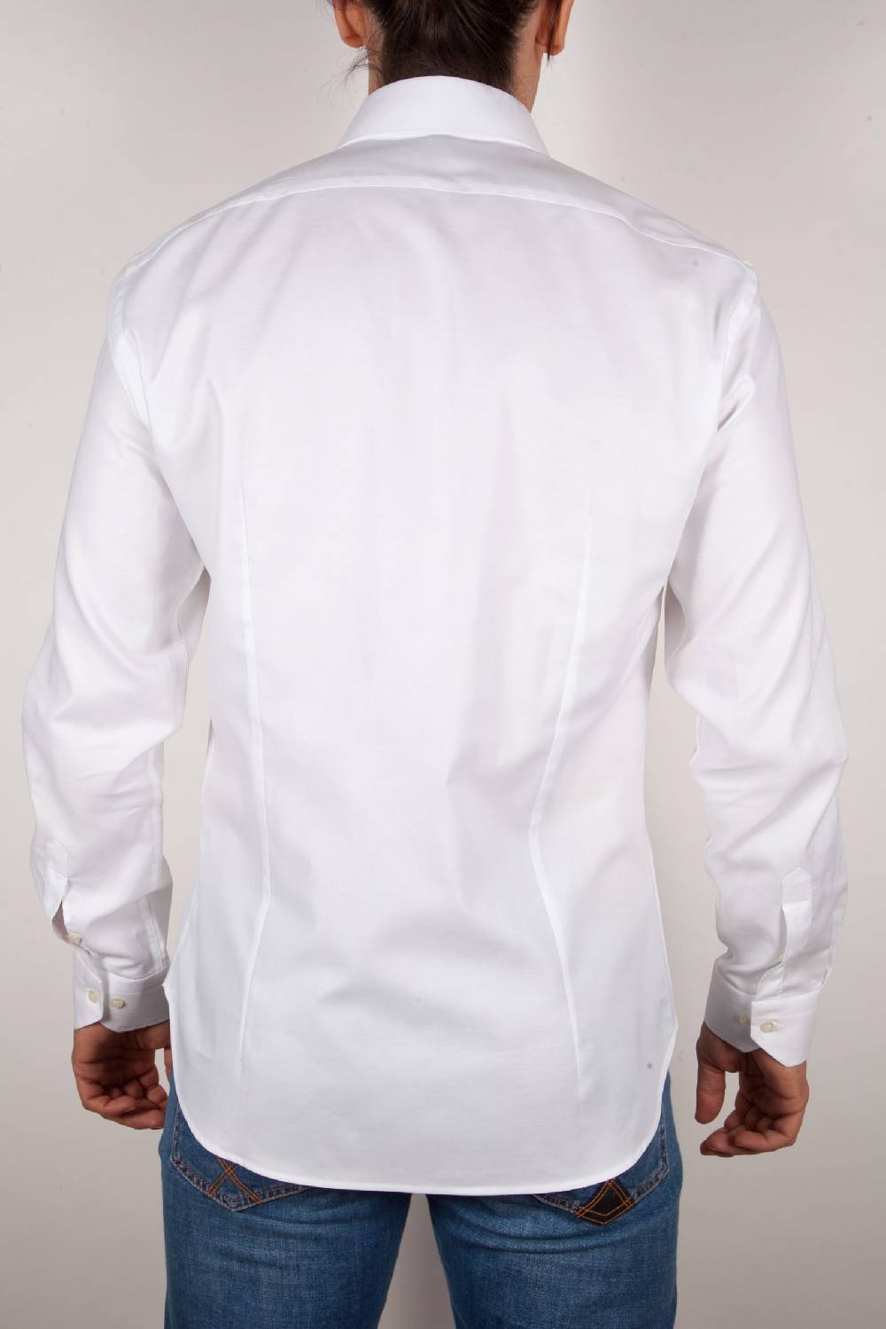 Poggianti Camicia Bianca Oxford Collo Italiano C06-1 Consegna Veloce