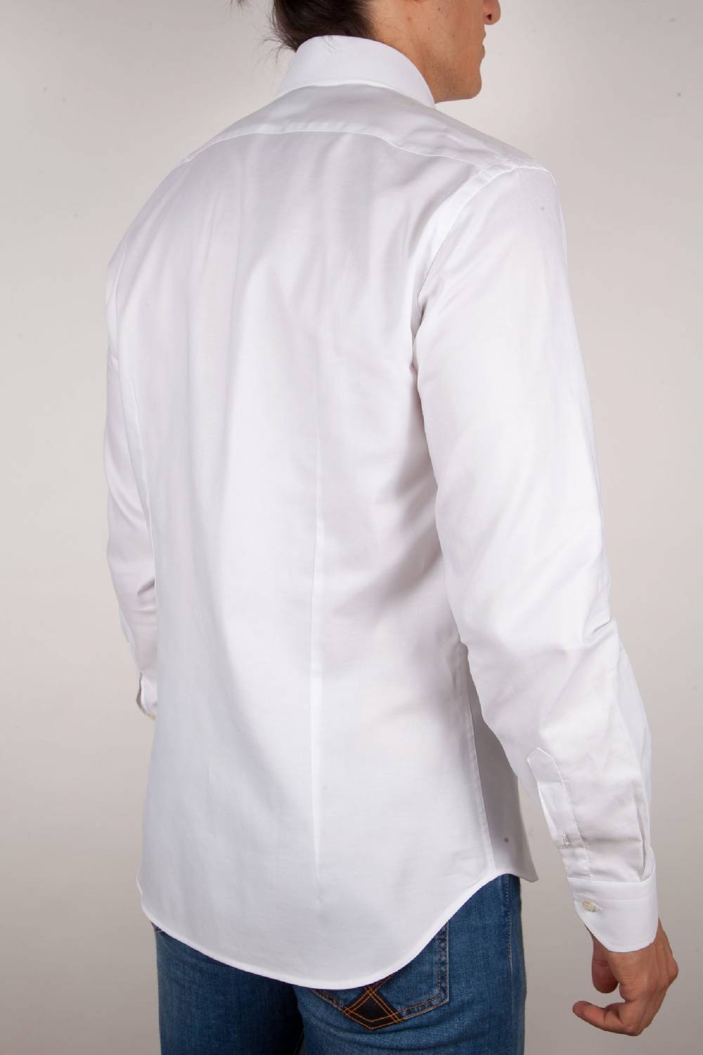 Poggianti Camicia Bianca Oxford Collo Italiano C06-1 Consegna Veloce