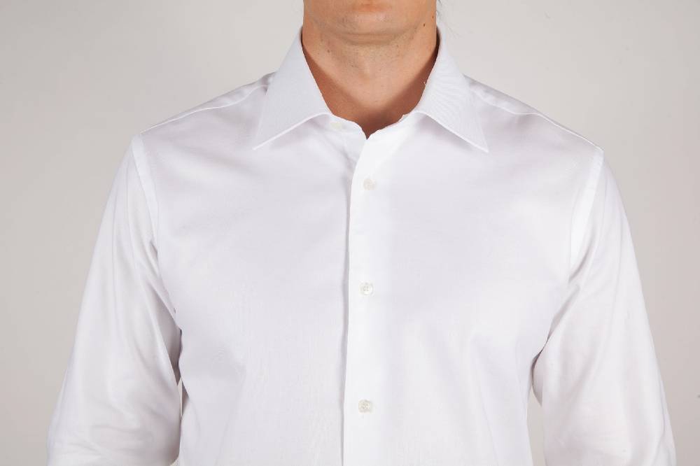 Poggianti Camicia Bianca Oxford Collo Italiano C06-1 Consegna Veloce