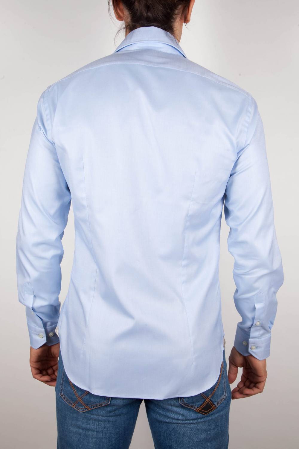 Poggianti Camicia Celeste Oxford Collo Francese C06-2 Promozione Limitata