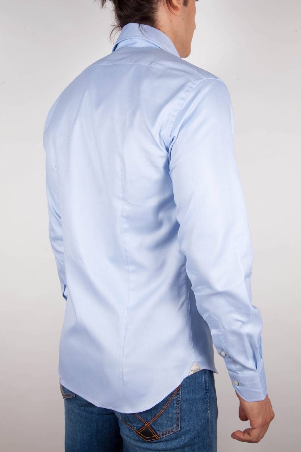 Poggianti Camicia Celeste Oxford Collo Francese C06-2 Promozione Limitata
