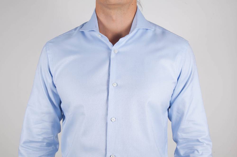 Poggianti Camicia Celeste Oxford Collo Francese C06-2 Promozione Limitata