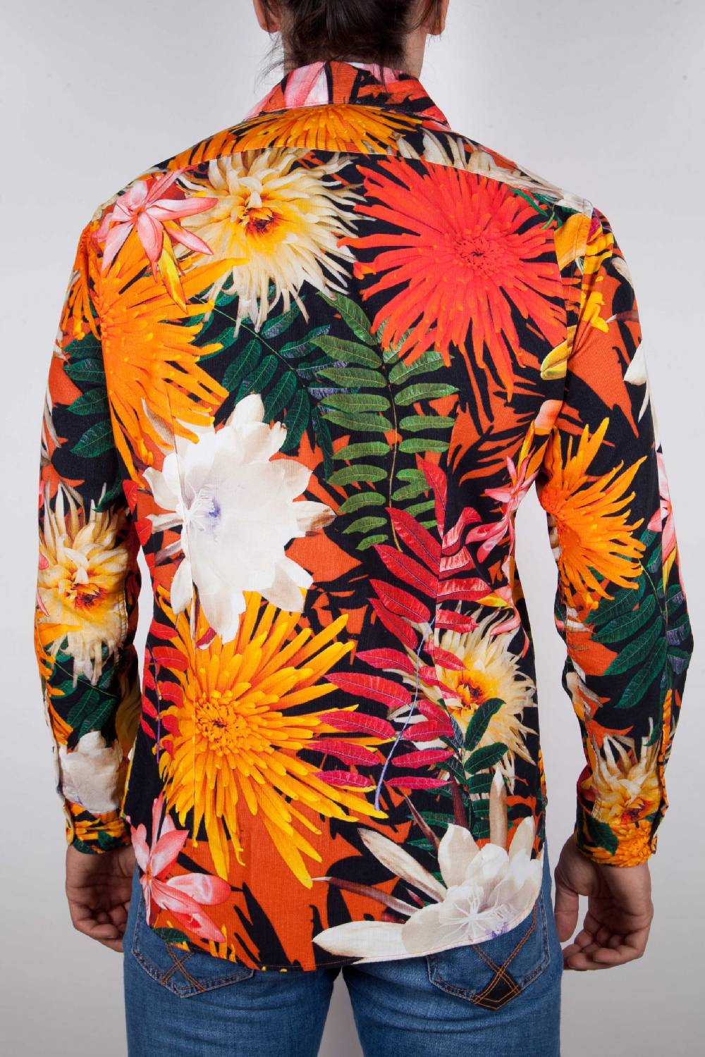 Poggianti Camicia Fantasia Collo Francese Sottocosto
