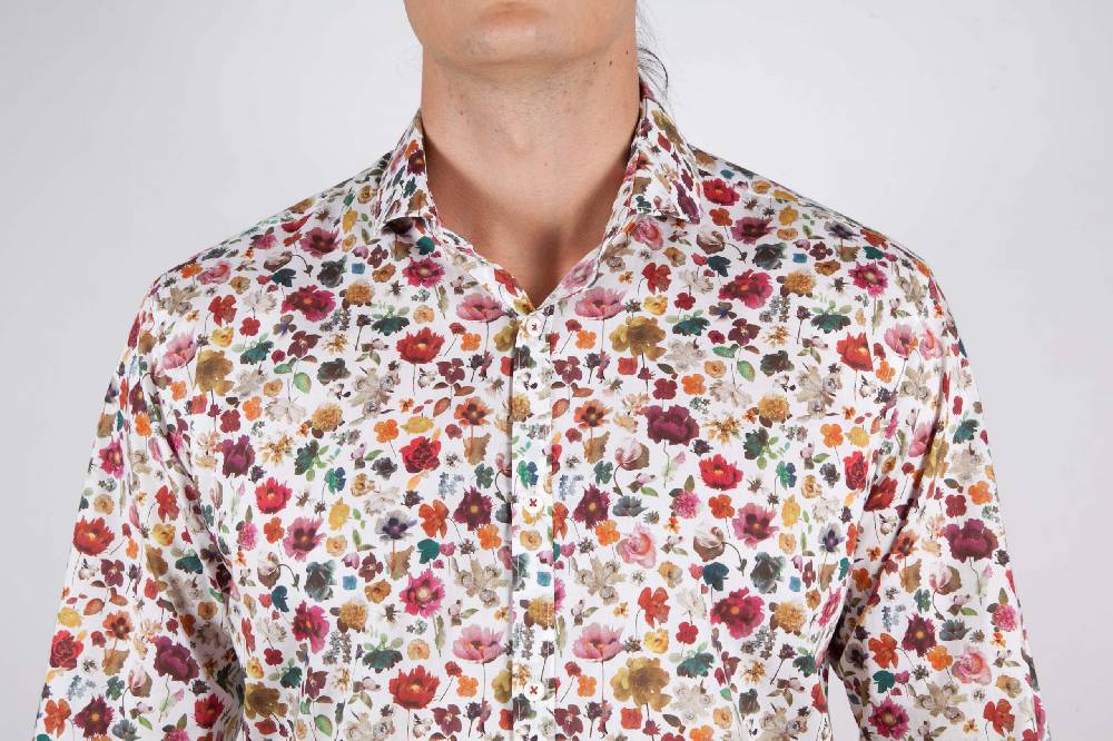Poggianti Camicia Fantasia Collo Morbido Multicolor Convenienza