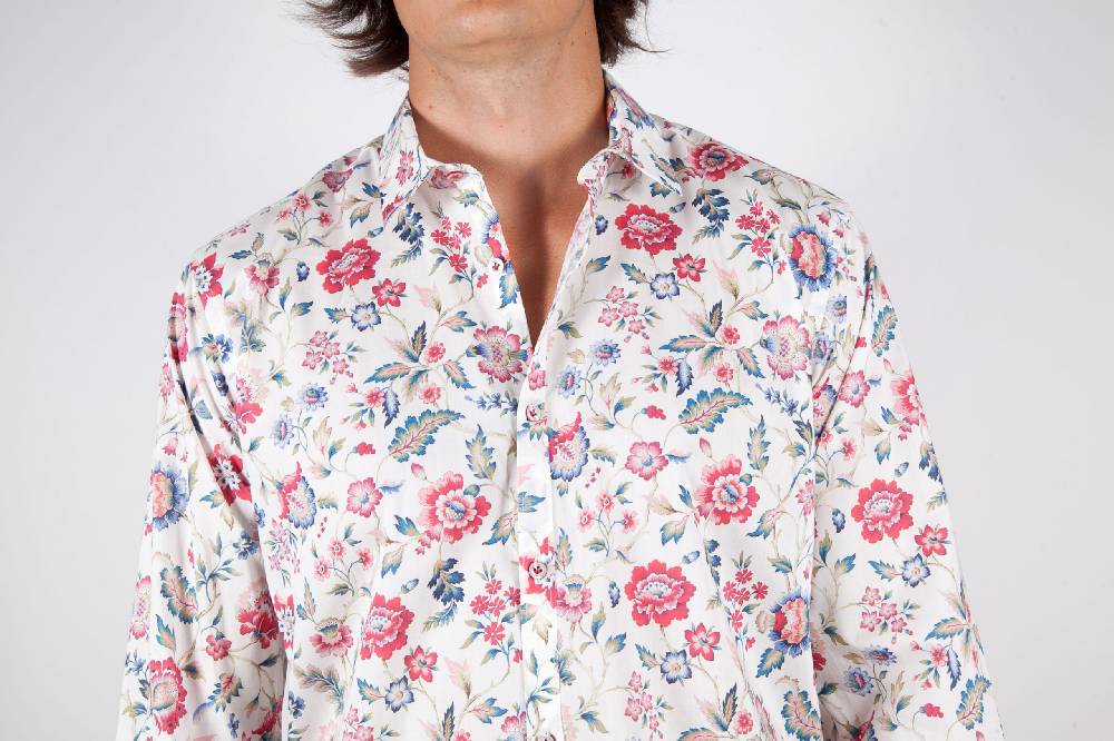 Poggianti Camicia Fantasia Collo Morbido Multicolor Novità
