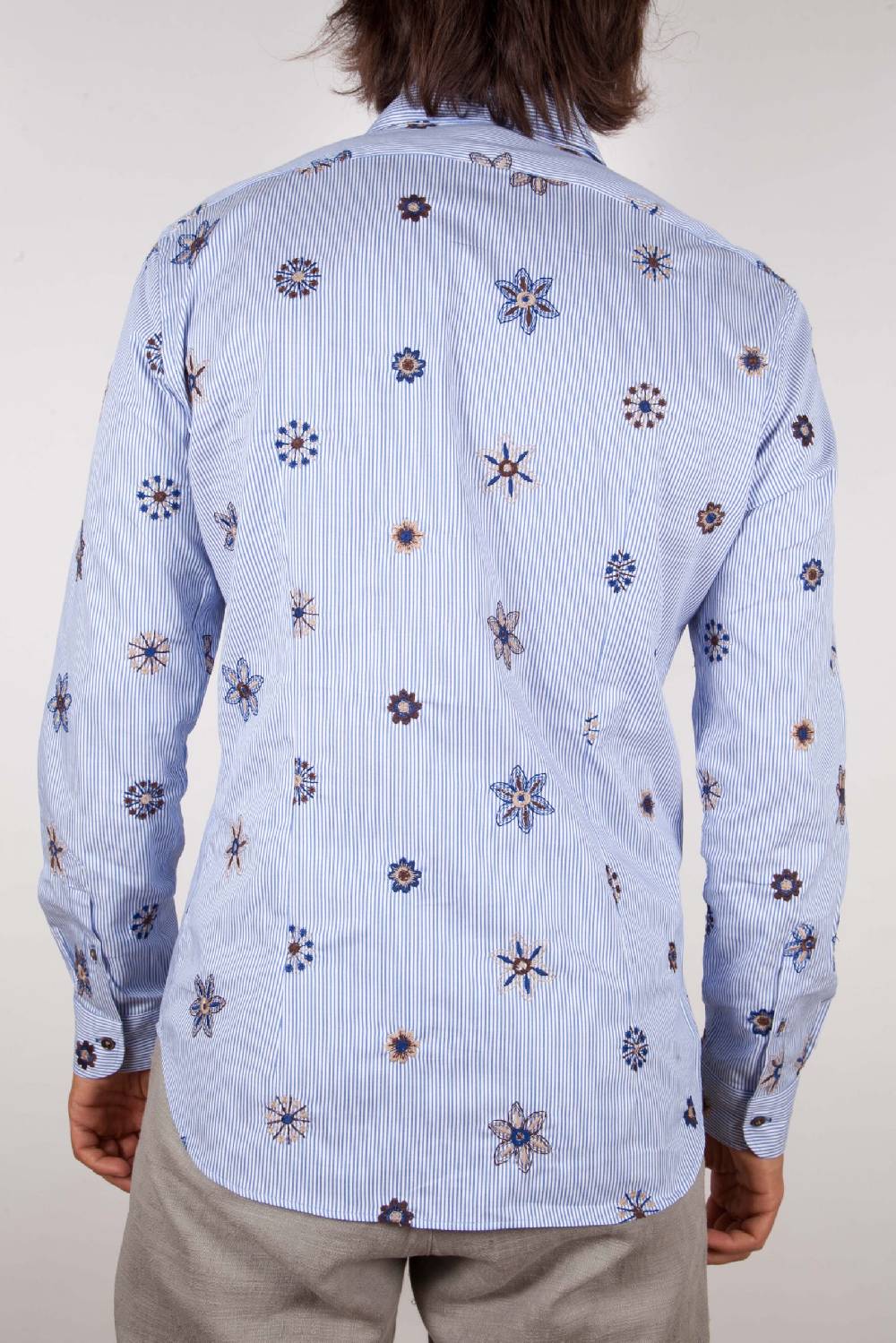 Poggianti Camicia Fantasia Collo Morbido Ricamo Outlet