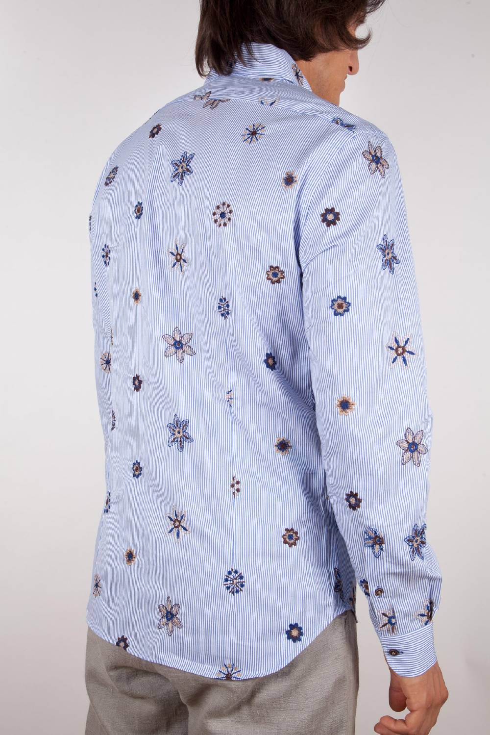 Poggianti Camicia Fantasia Collo Morbido Ricamo Outlet