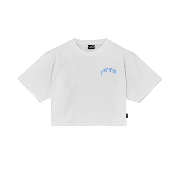 Propaganda Triangle Jaguar Croptop Tee – White Saldi Di Fabbrica