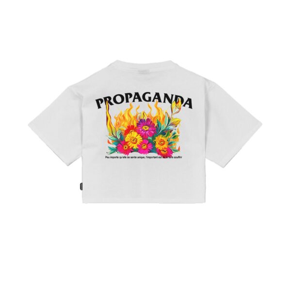 Propaganda Pyromantics Croptop Tee – White 2025