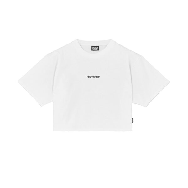 Propaganda Women Ribs Croptop Tee – White Vendita