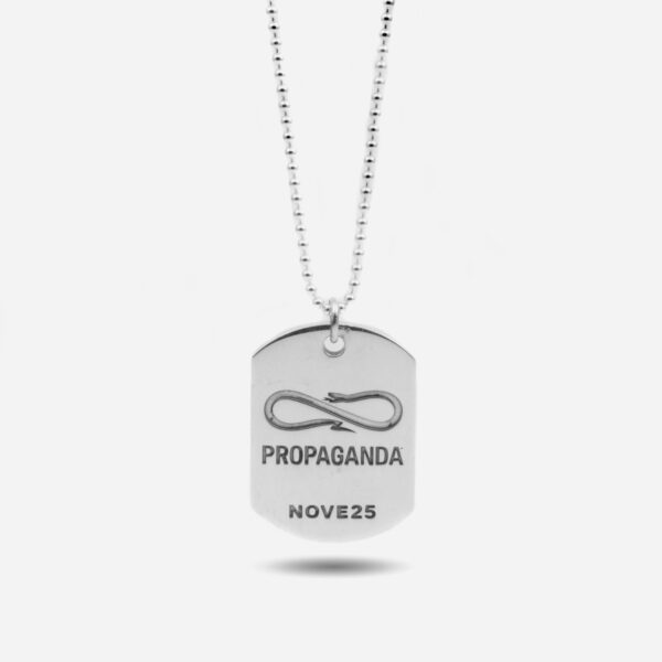 Propaganda Collana con Ciondolo Piastra Militare Propaganda W/ Nove25 In Argento 2025