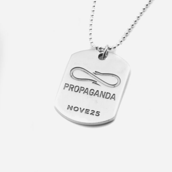 Propaganda Collana con Ciondolo Piastra Militare Propaganda W/ Nove25 In Argento 2025