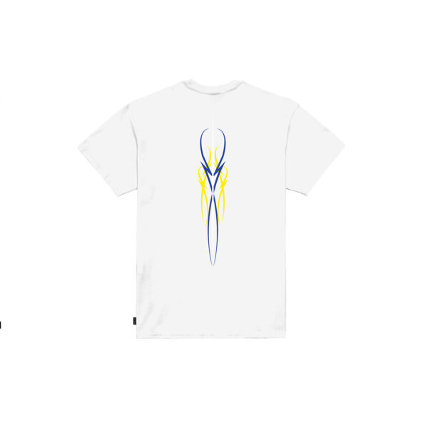 Propaganda Logo Pin Stripe Tee – White In Vendita