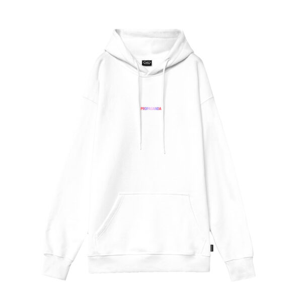 Propaganda Ribs Gradient Hoodie – White Promozione Limitata