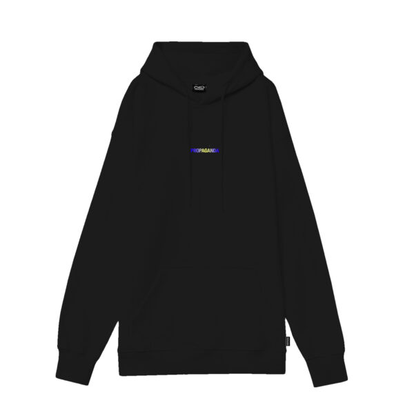 Propaganda Ribs Gradient Hoodie – Black Sottocosto
