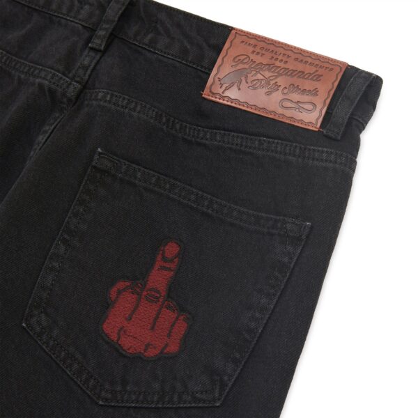 Propaganda Denim Baseball Pants – Black Saldi