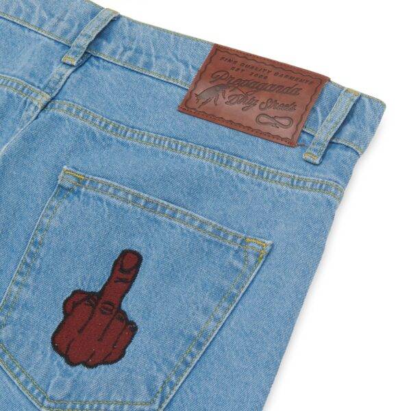 Propaganda Denim Baseball Shorts – Blue Offerte